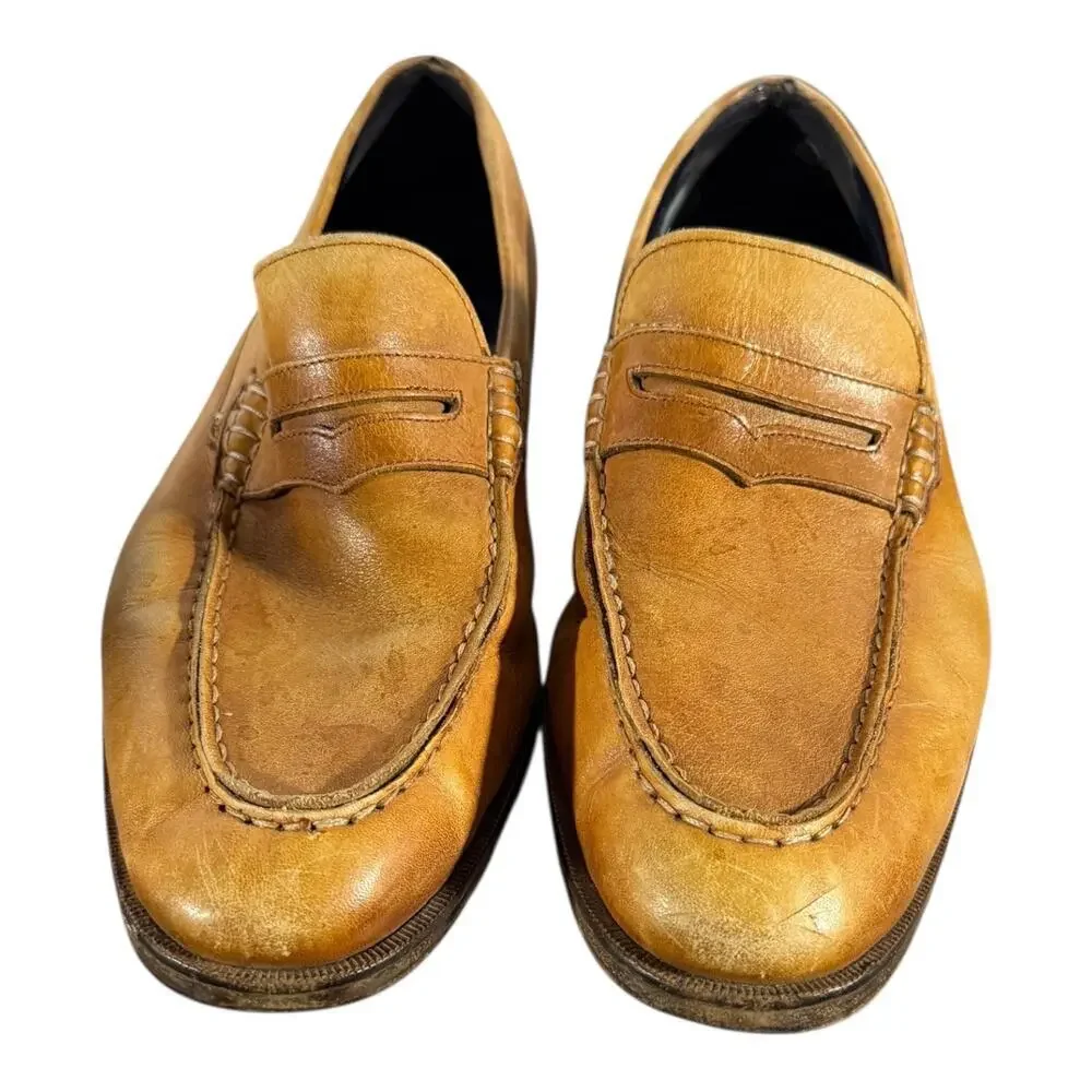 Cole Haan Jefferson Grand Men's Brown Leather Penny Loafers Size 9.5 M